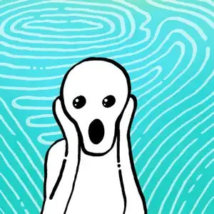 Illustration of a surprised face representing distorted risk perception