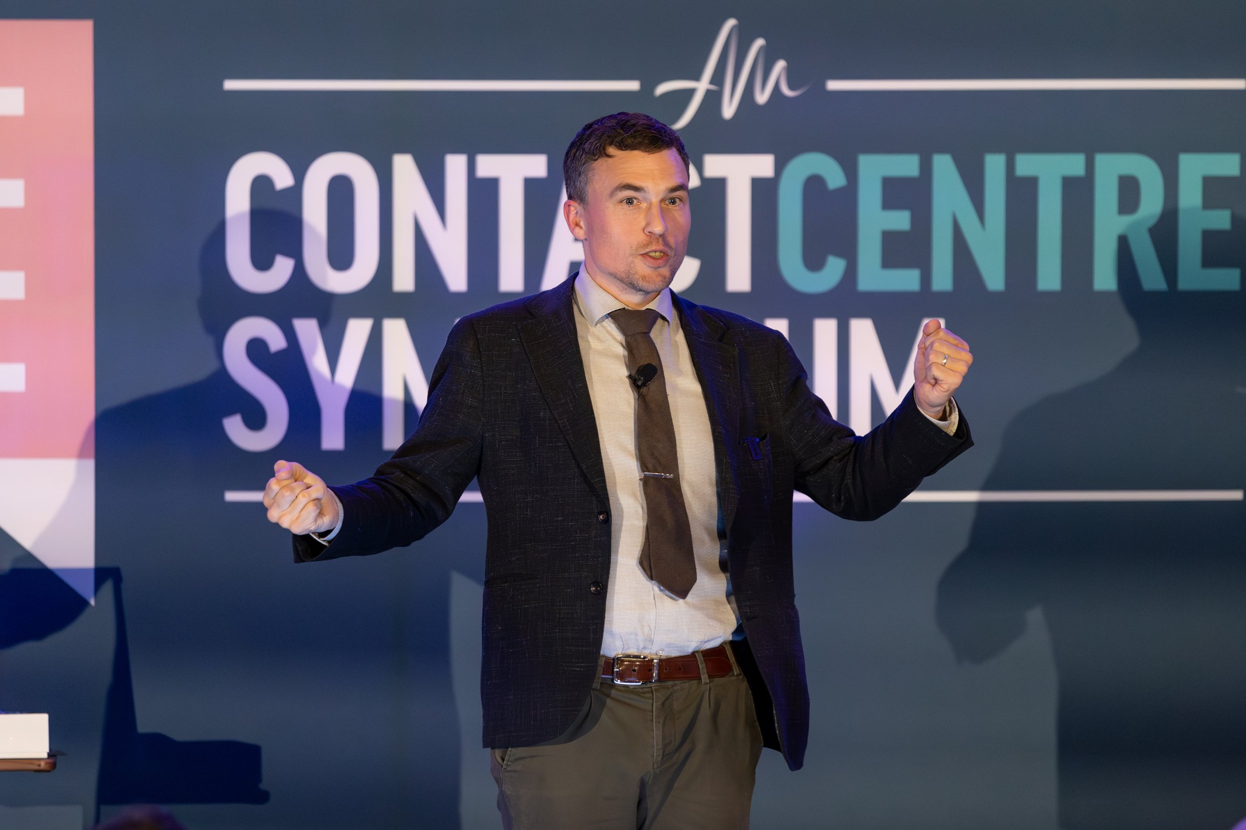 Andy Nunn speaking at the Contact Centre Symposium