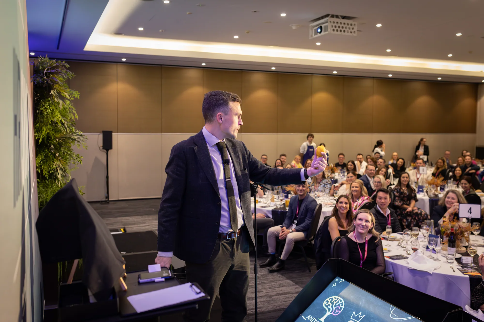 Andy Nunn involving conference guests during an interactive keynote